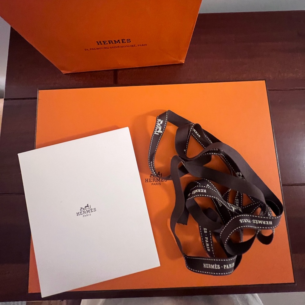 Hermes Authentic Shopping Bag And Box - Empty - image 4